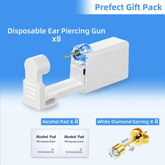 Pendientes de zirconia dorados de Novopiercing, brillo duradero.
