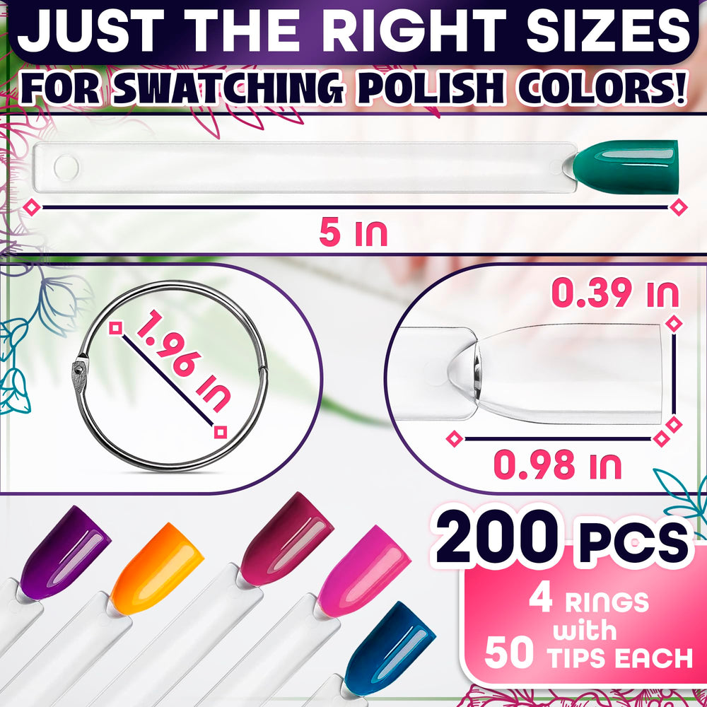 Novsix anillos metálicos muestra uñas, organiza colores fácilmente