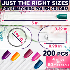 Novsix anillos metálicos muestra uñas, organiza colores fácilmente
