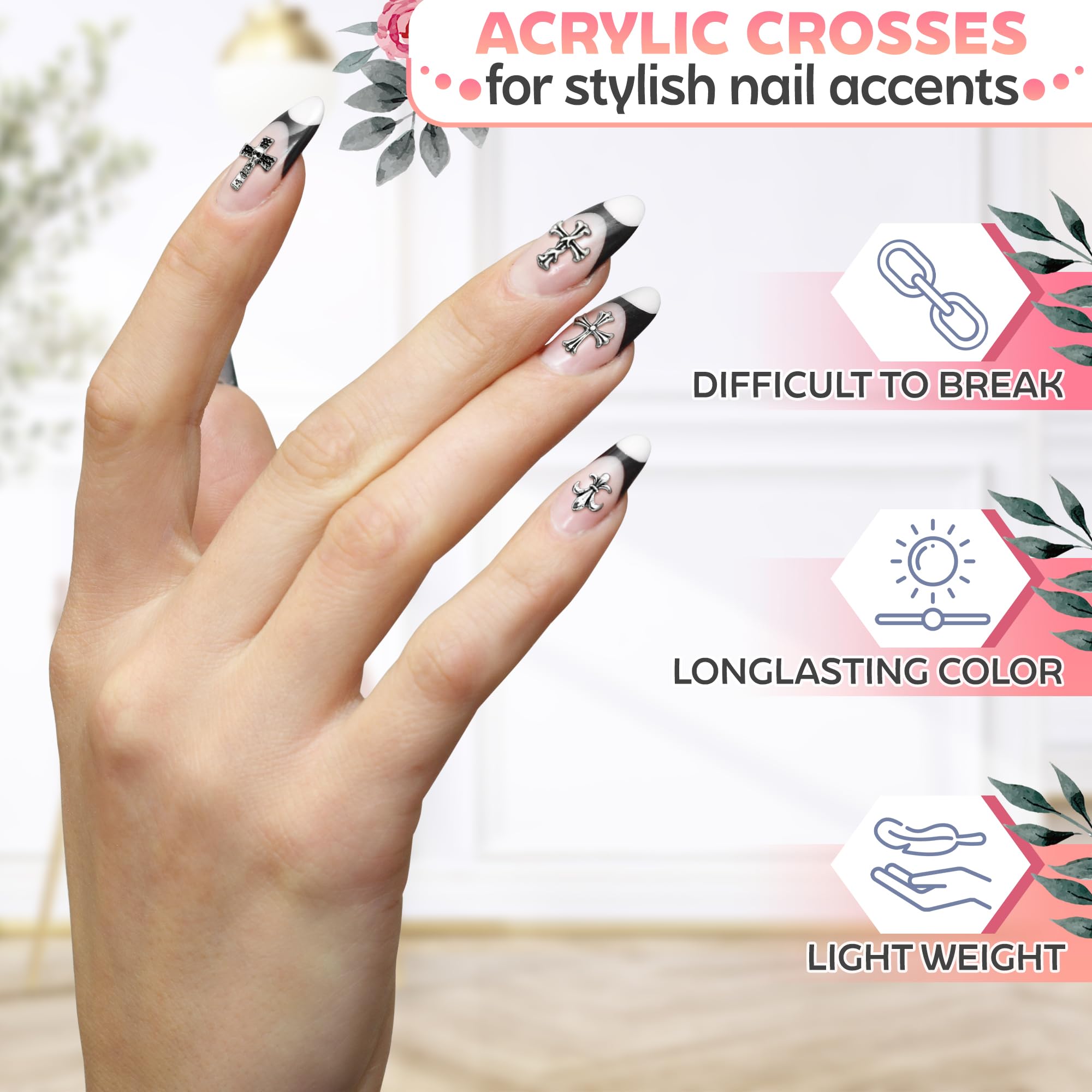 Novsix collection includes 120 crosses in multiple styles for diverse nail art
