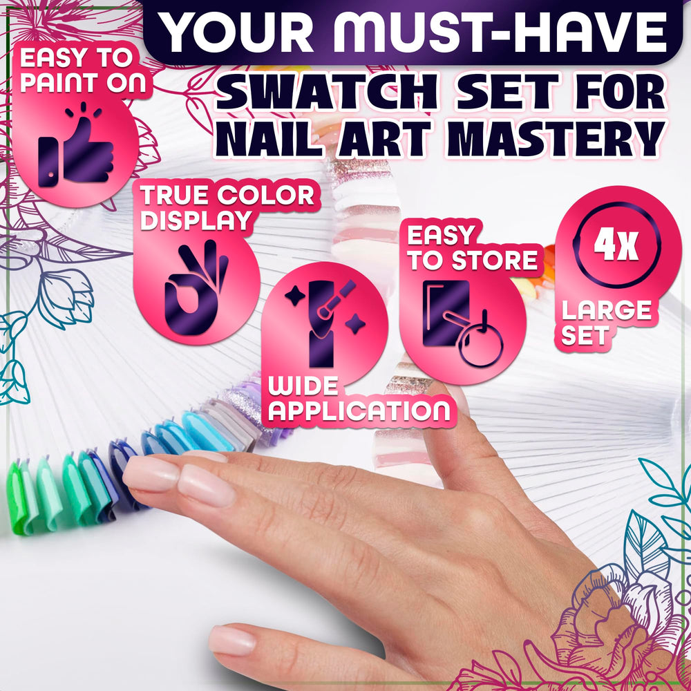 Novsix organizador muestras uñas con aros para navegar colores