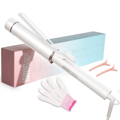 NOVUSPRO curling wand with 1.5 inch extra-long barrel for long hair and natural curls