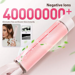 NOVUSPRO curling wand with four temperature settings for all hair types.