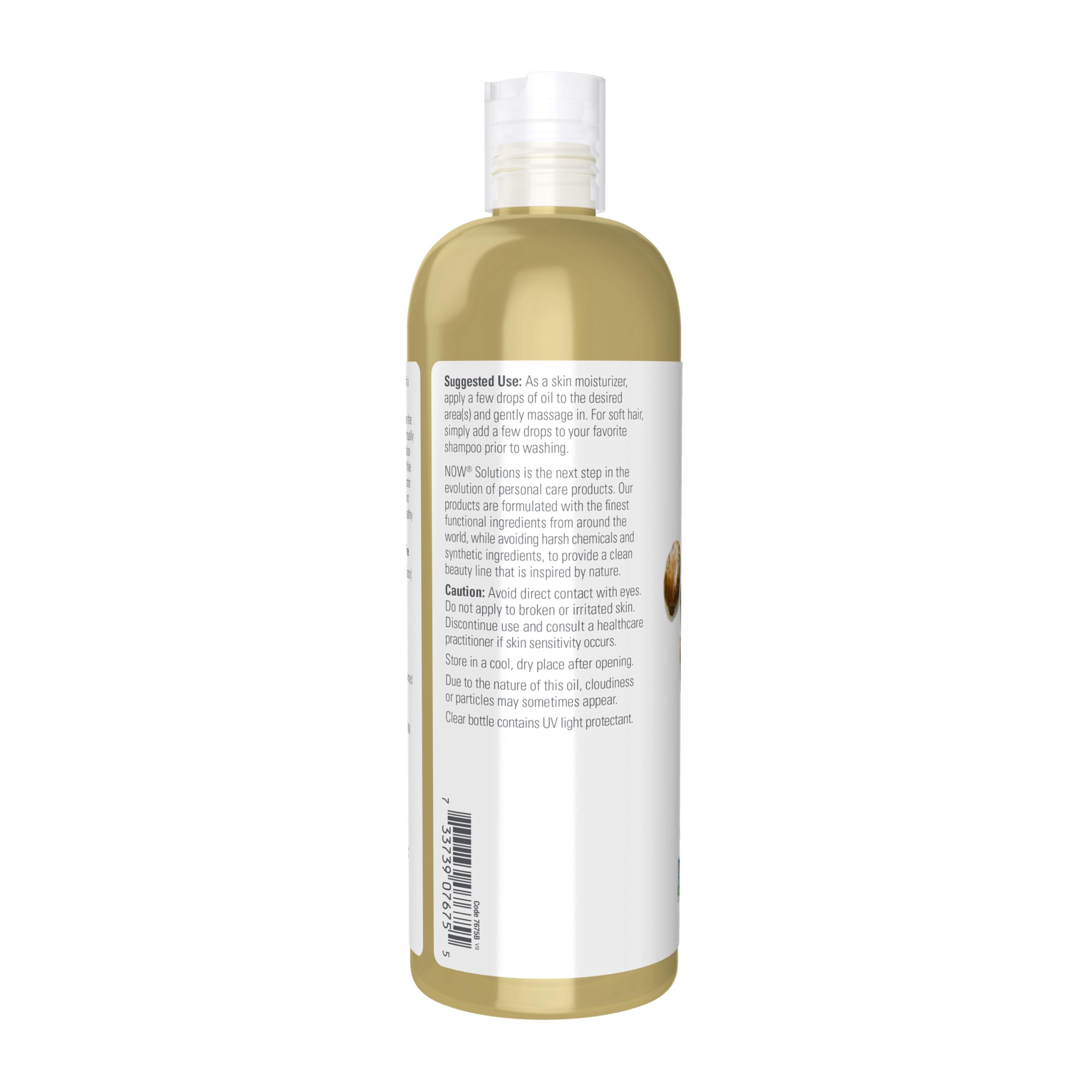 NOW Foods Castor Oil clear bottle with UV protection preserves quality