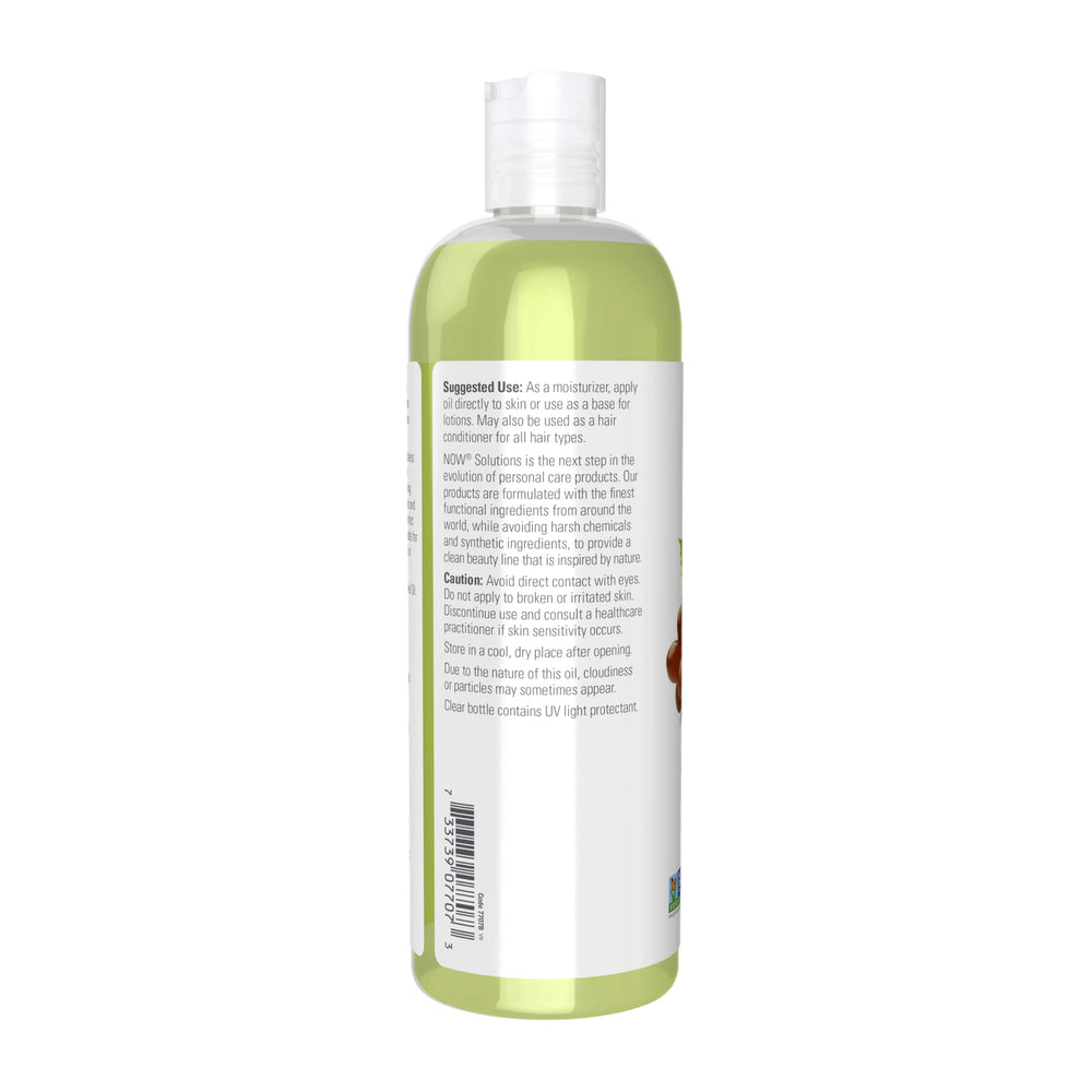 NOW Foods Grapeseed Oil ingredients closeup highlighting essential fatty acids.