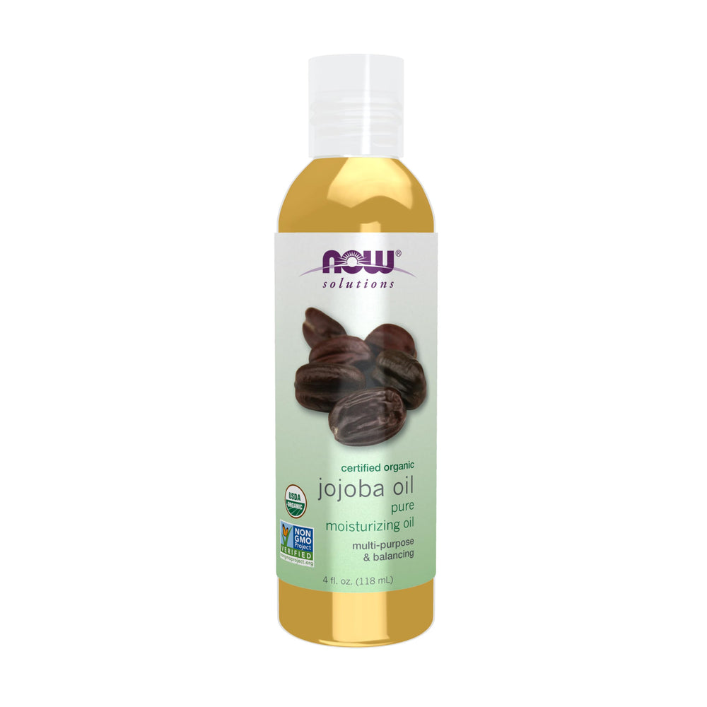 NOW Foods Aceite de Jojoba Orgánico, botella 4 oz, hidratación suave para piel