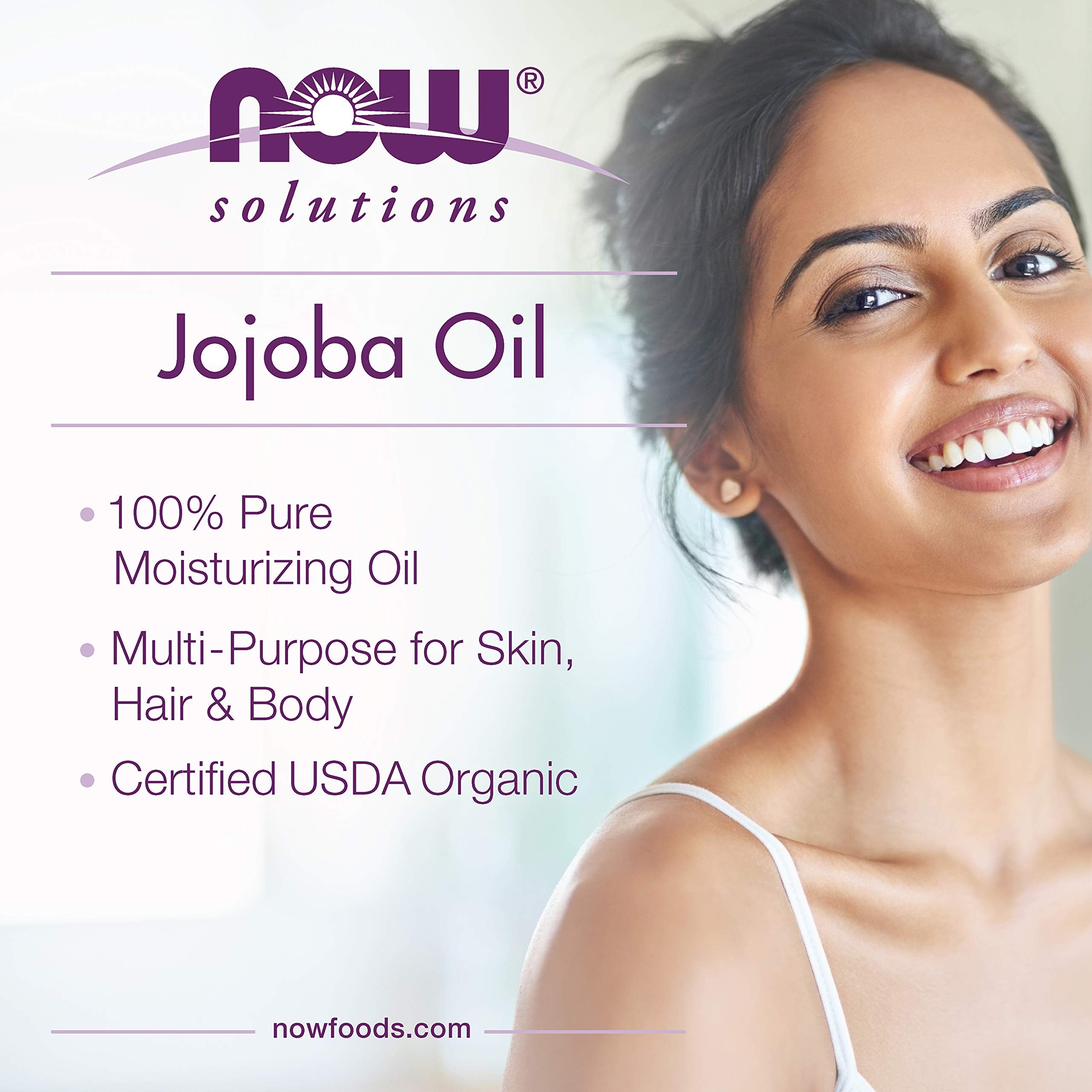 NOW Foods Aceite de Jojoba, textura ligera, absorción rápida sin grasa