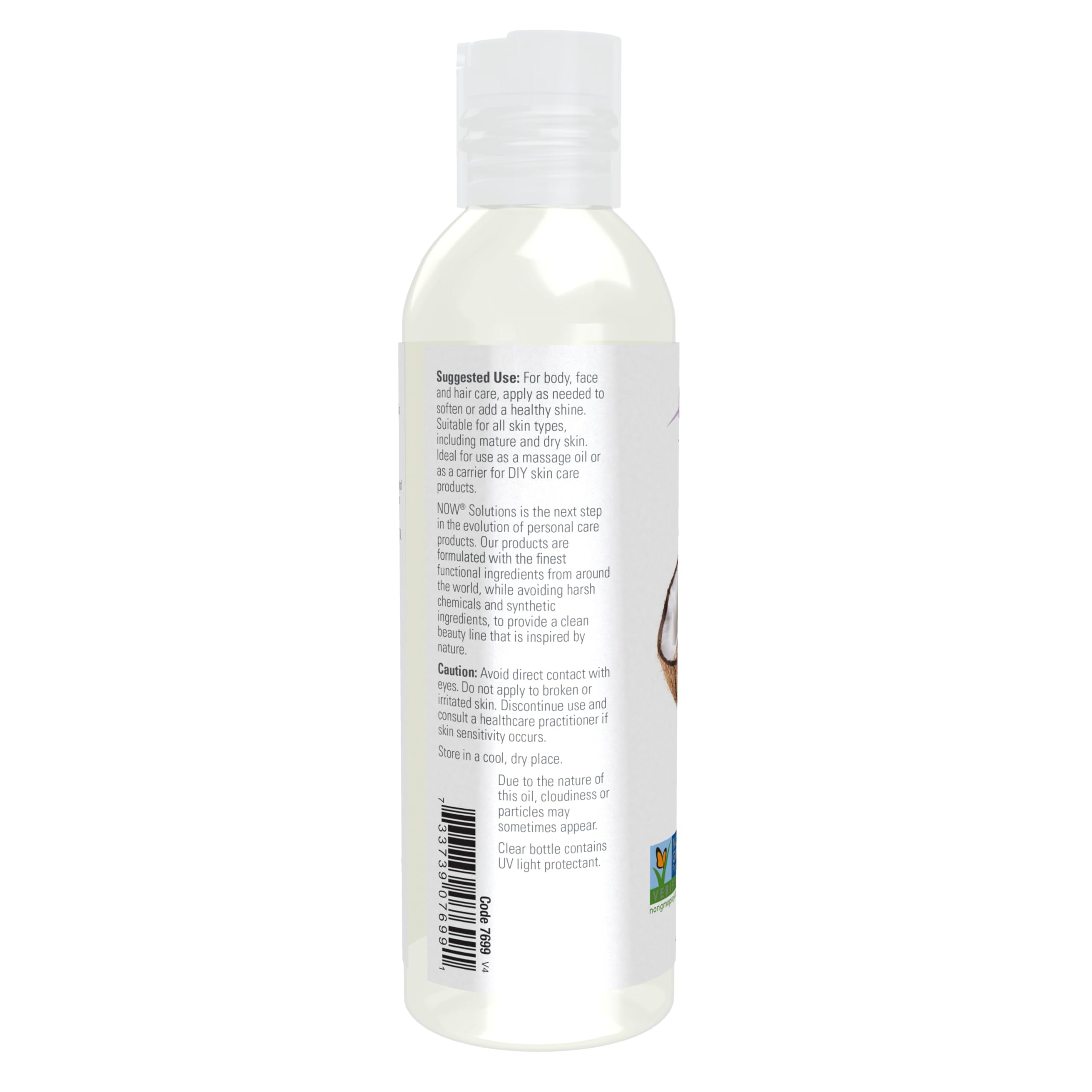 Absorción rápida del aceite de coco líquido para piel y cabello