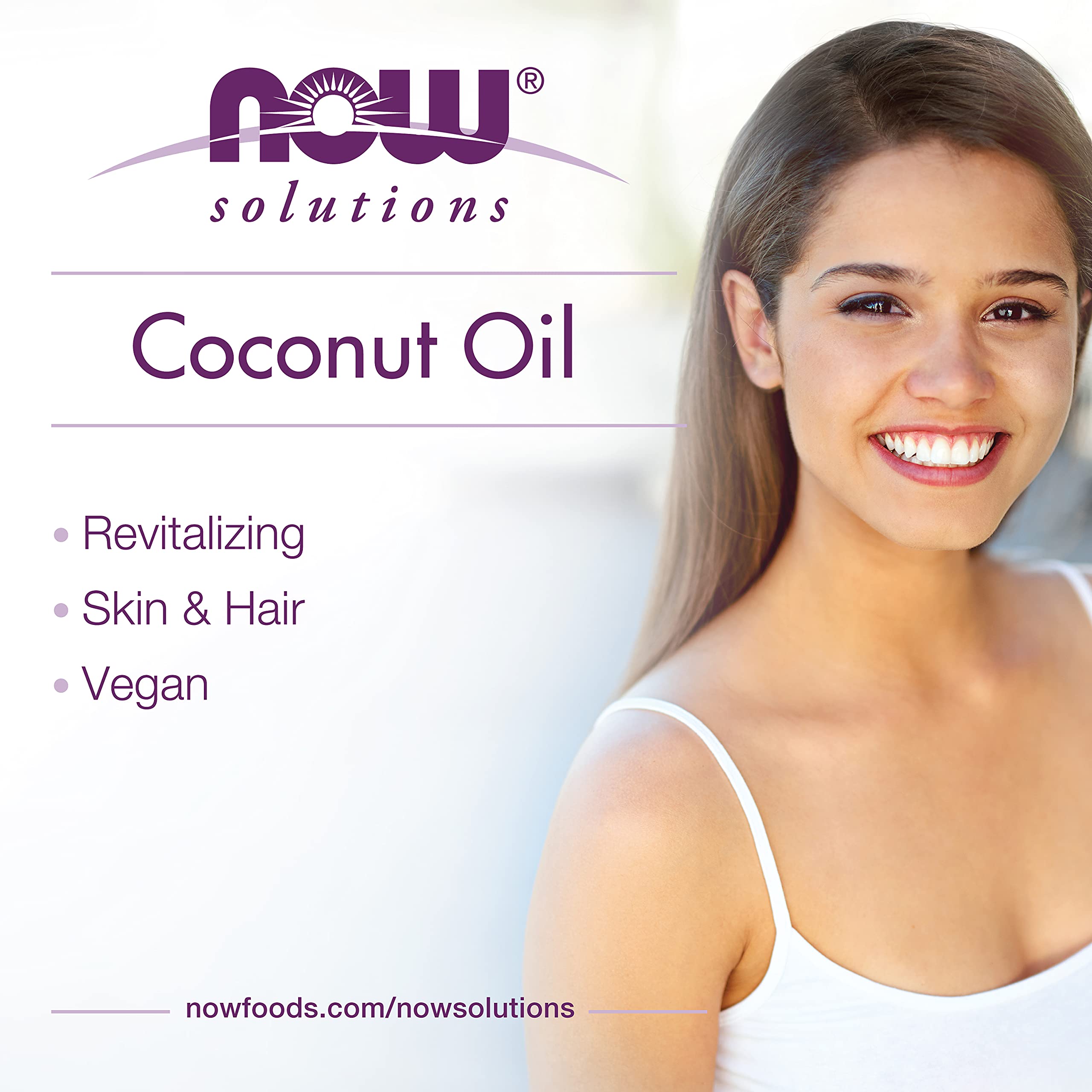 Piel suave gracias al aceite de coco líquido de NOW Solutions