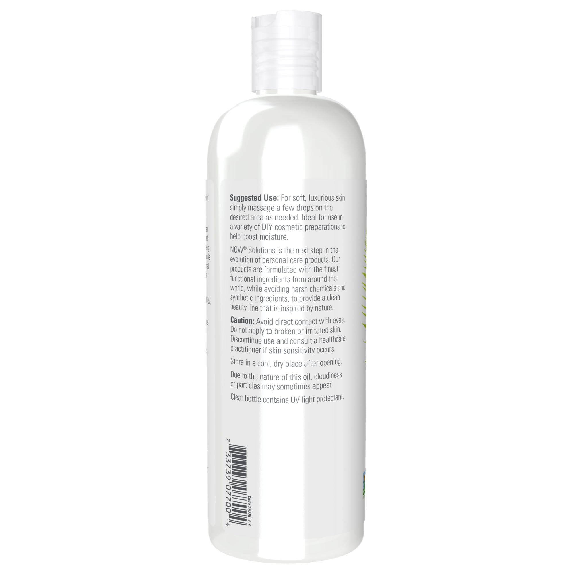 NOW Foods Vegetable Glycerin clear liquid closeup demonstrating high solubility