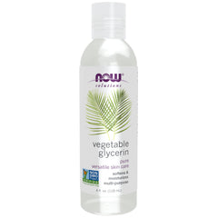 NOW Solutions glicerina vegetal: botella clara, hidratación suave para la piel