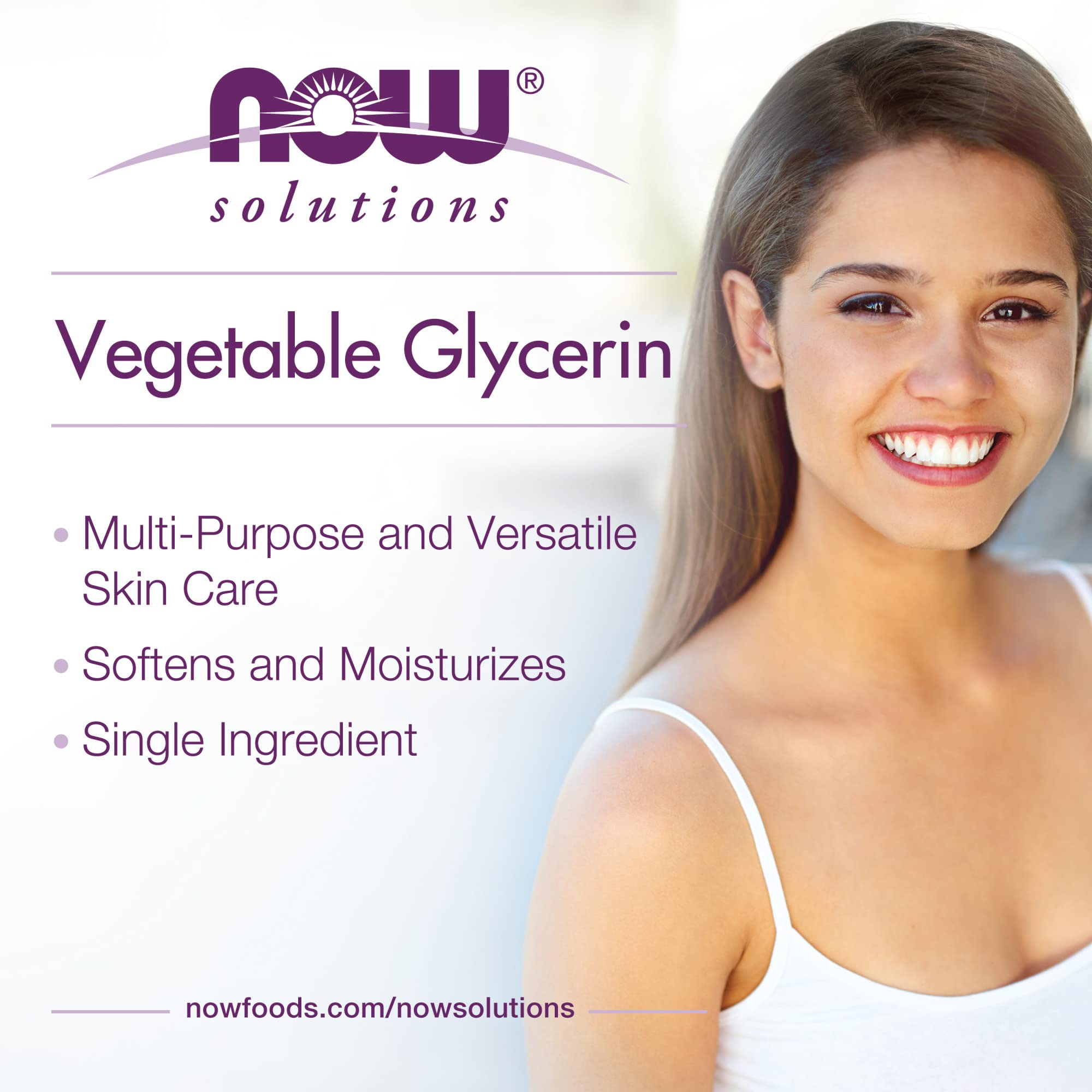 NOW Solutions glicerina vegetal textura viscosa para humectación suave