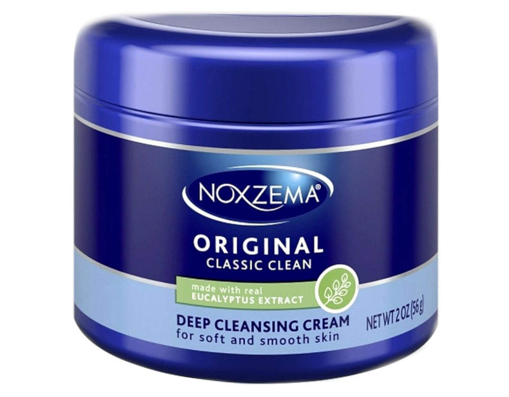 Noxzema Original Jar back label showing ingredients and usage tips.