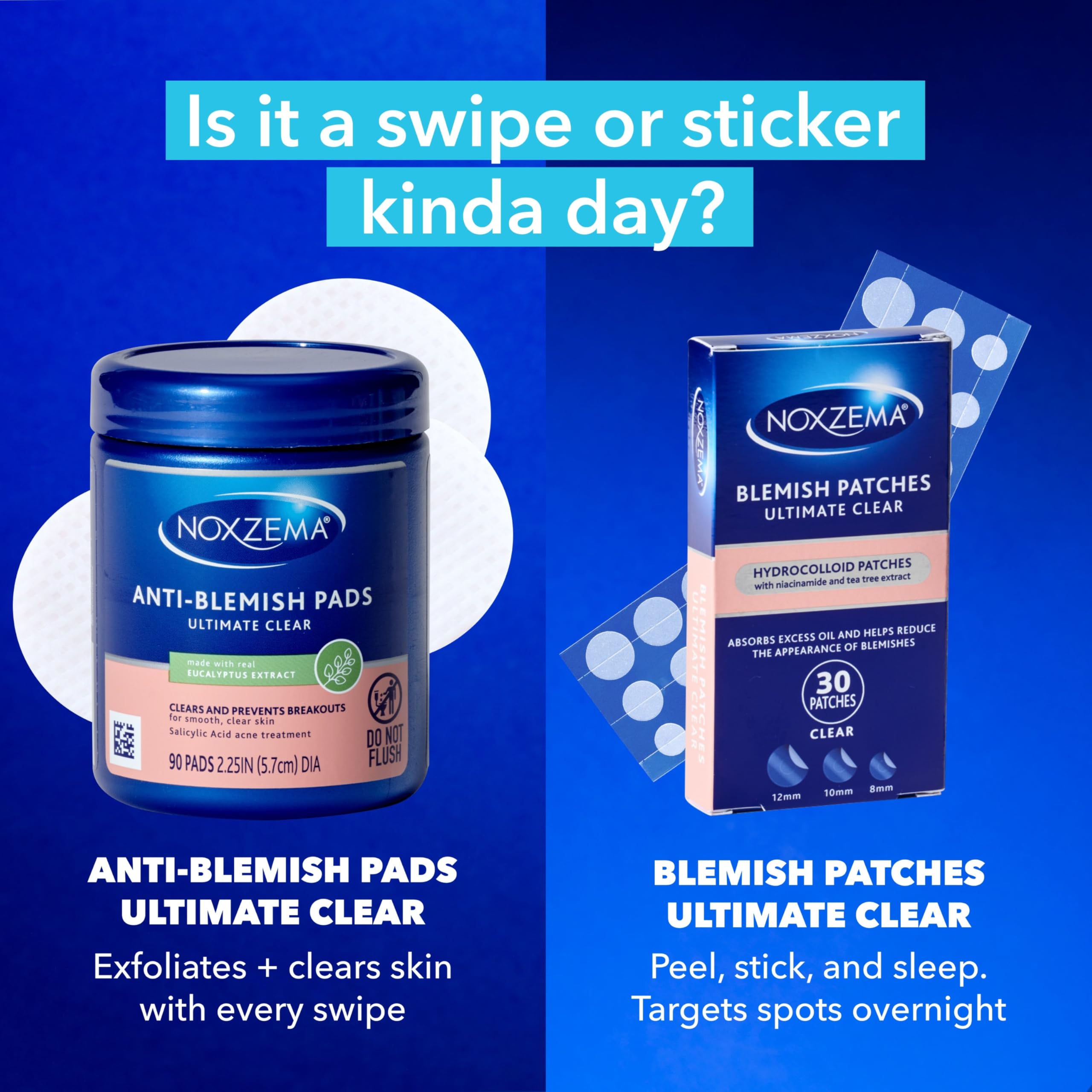 Dermatologist-tested Noxzema patch suitable for all skin types