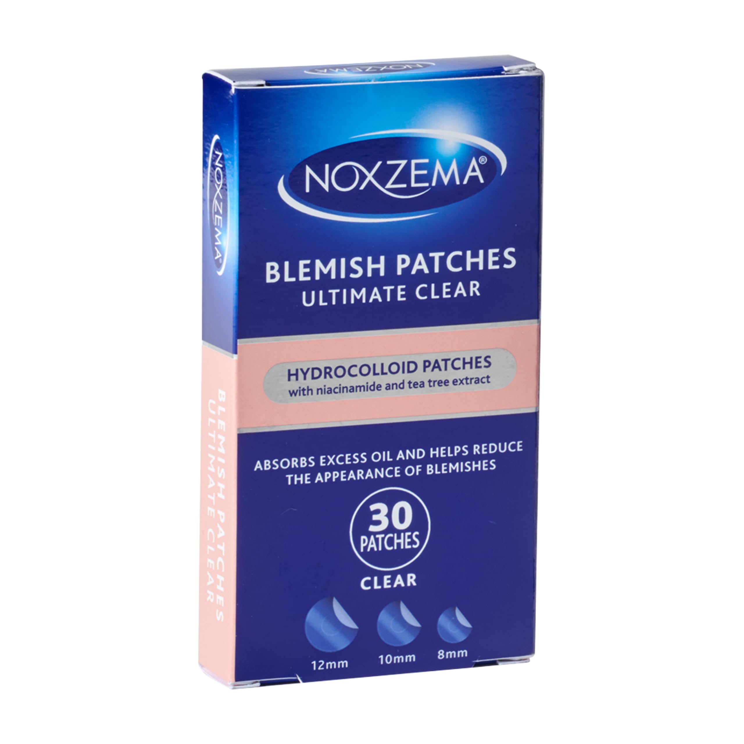 Noxzema Ultimate Clear Blemish Patches packaging for quick acne care