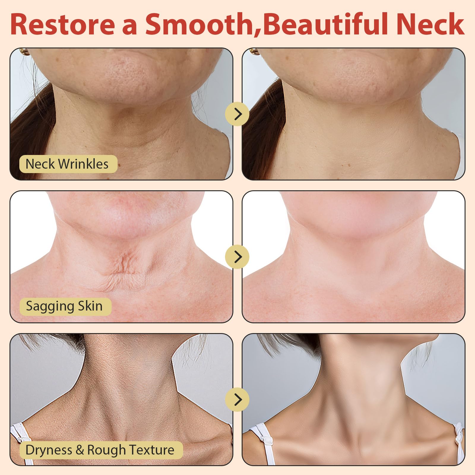 NQINQI AH-8 efecto antiarrugas suave: cuello más suave.