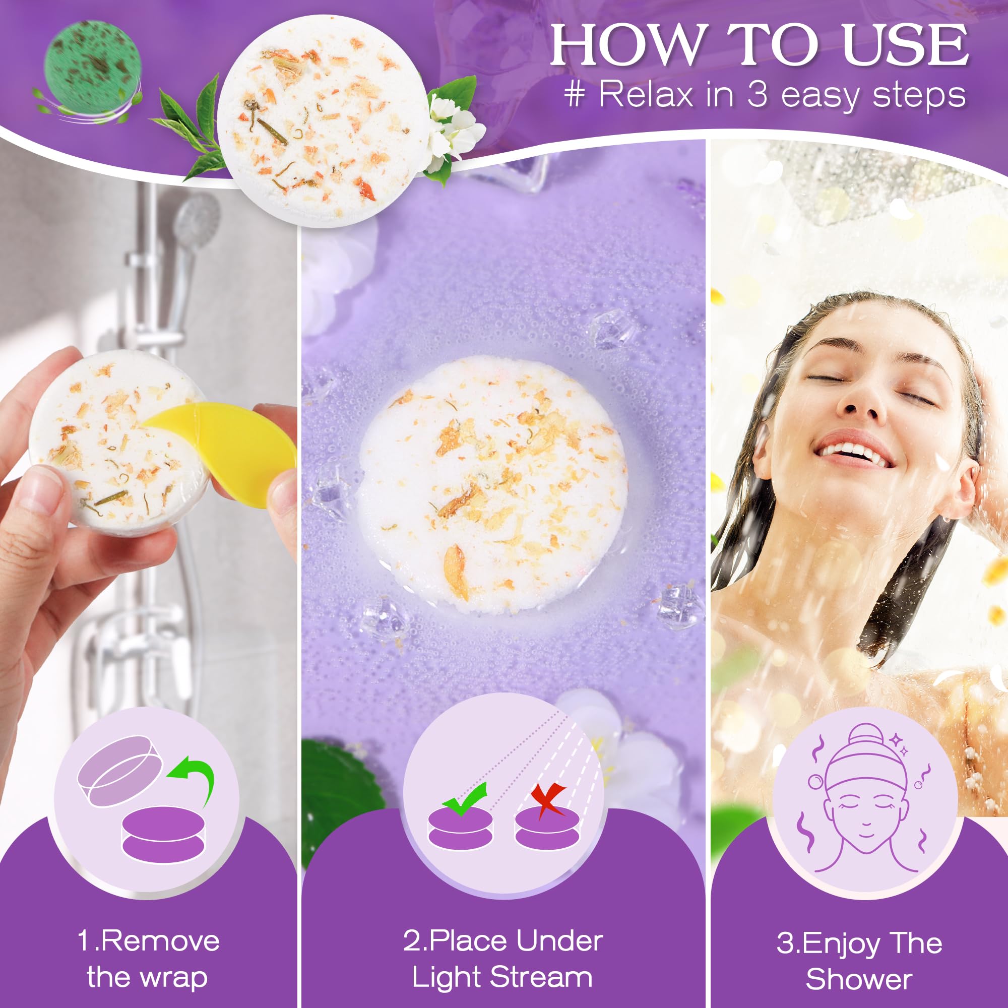 NSRZUA mint-eucalyptus shower steamer for refreshing, clear-headed mornings.