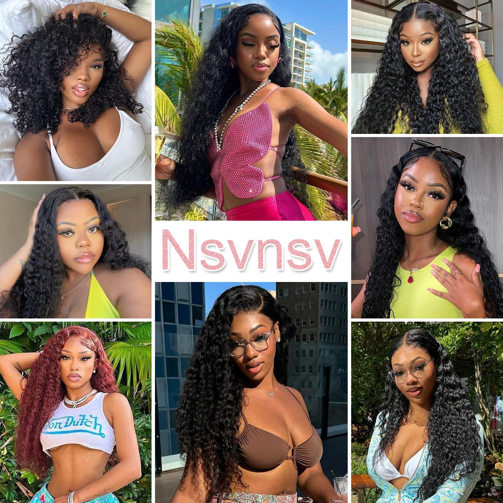 Nsvnsv heat-friendly hair can be styled with heat for versatility.