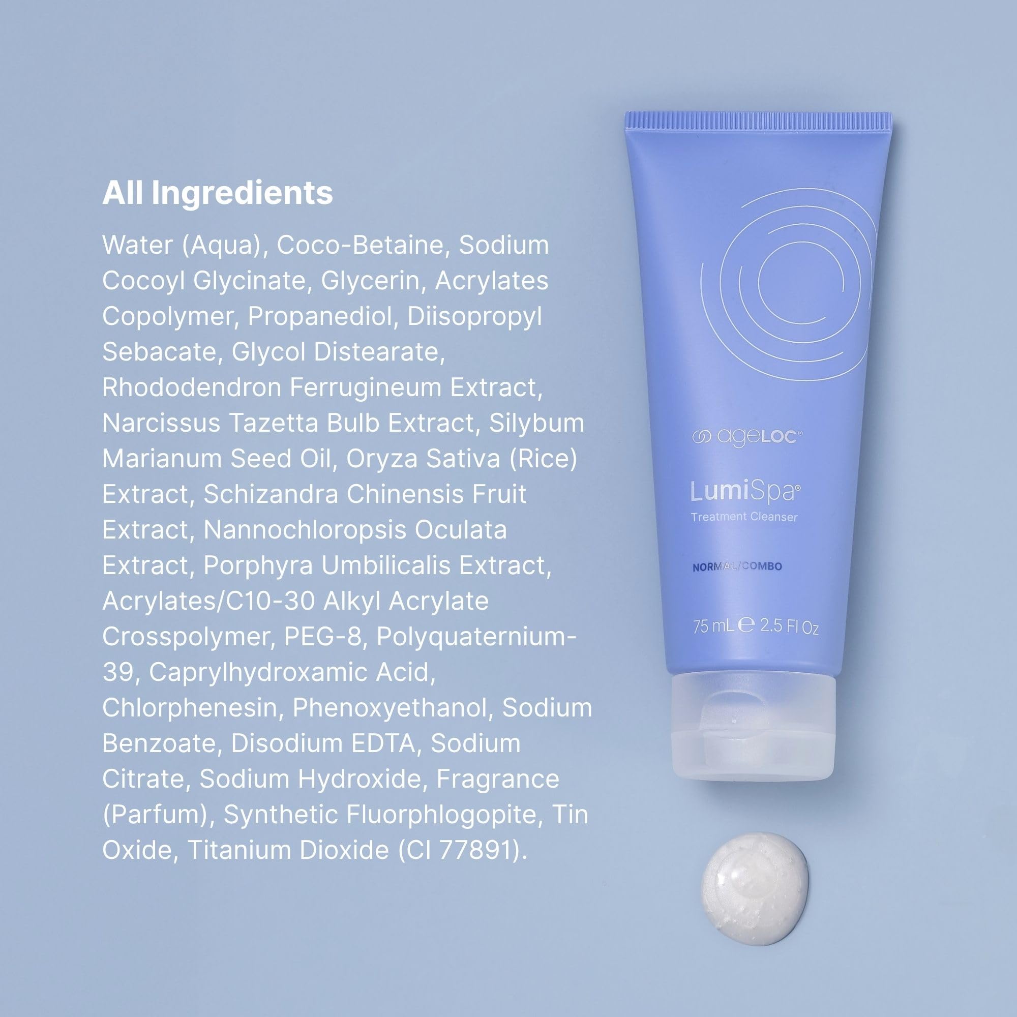 Nu Skin ageLOC LumiSpa cleanser packaging close-up signals premium skincare experience.