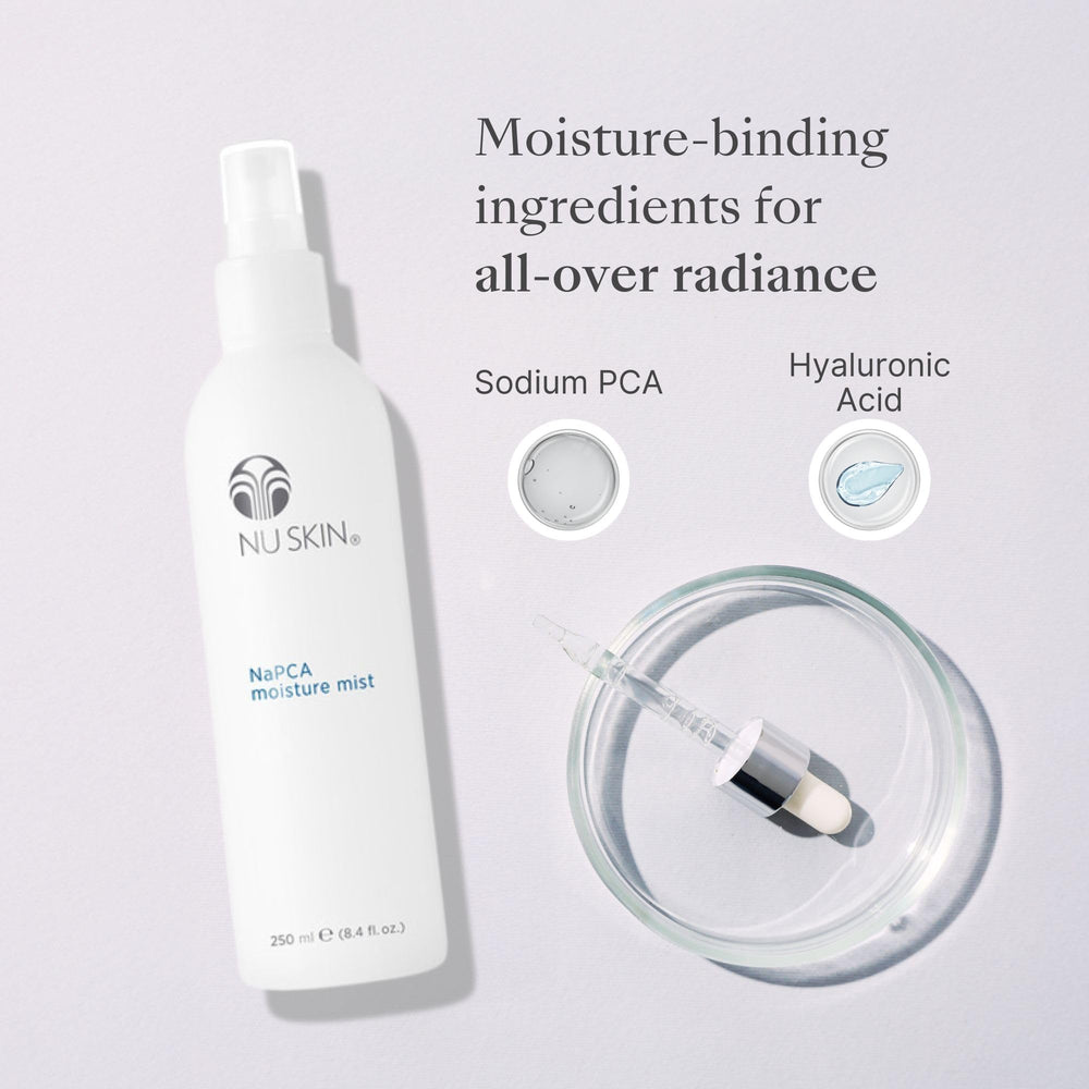 Nu Skin NaPCA Moisture Mist multitasking for face, body, and hair