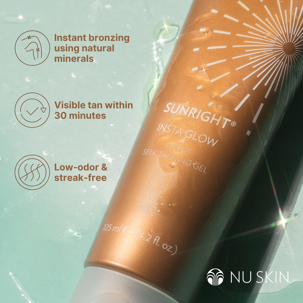Nu Skin Sunright Insta Glow hydrates skin with avocado oil and vitamin E