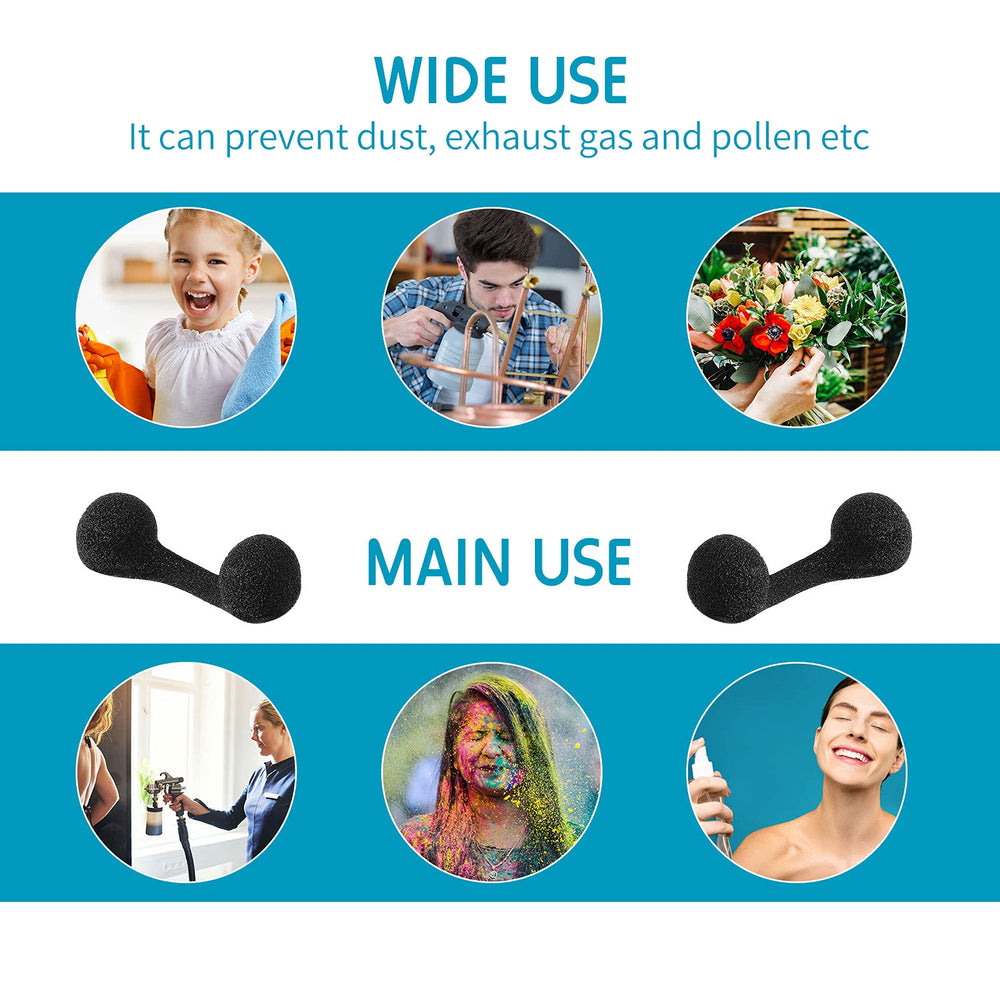 Disposable Nuanchu nose filters ensure clean use during sunscreen spray.