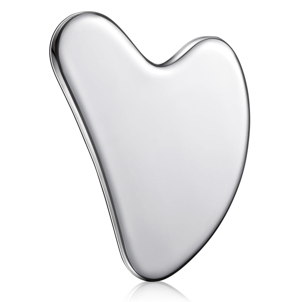 Nuanchu stainless steel gua sha face tool for smooth massage and radiant skin care routine.