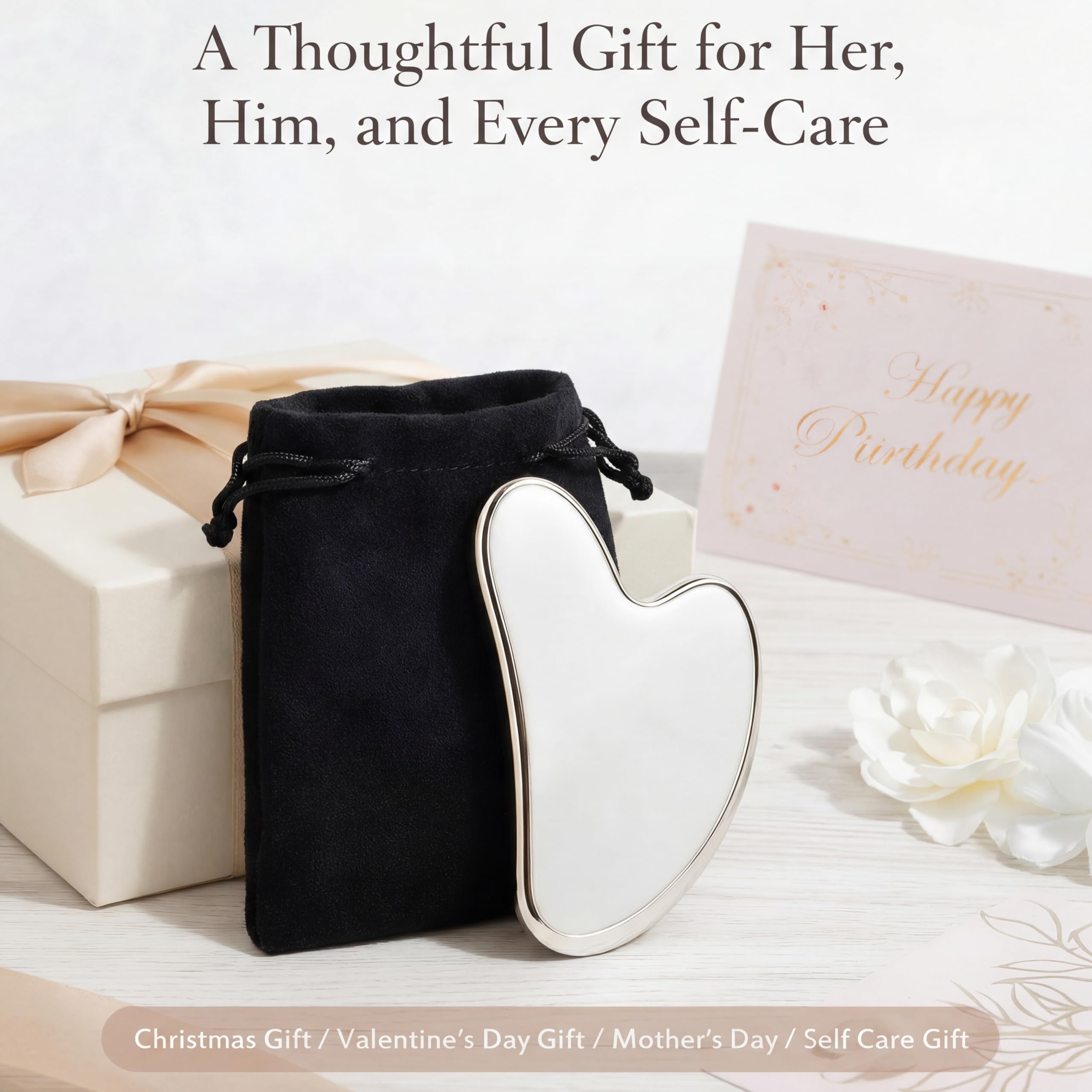 Nuanchu gua sha gift set, ideal self care present for busy individuals.