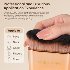 Nubangoo Kabuki Powder Blending Brush creates even texture for natural looks.