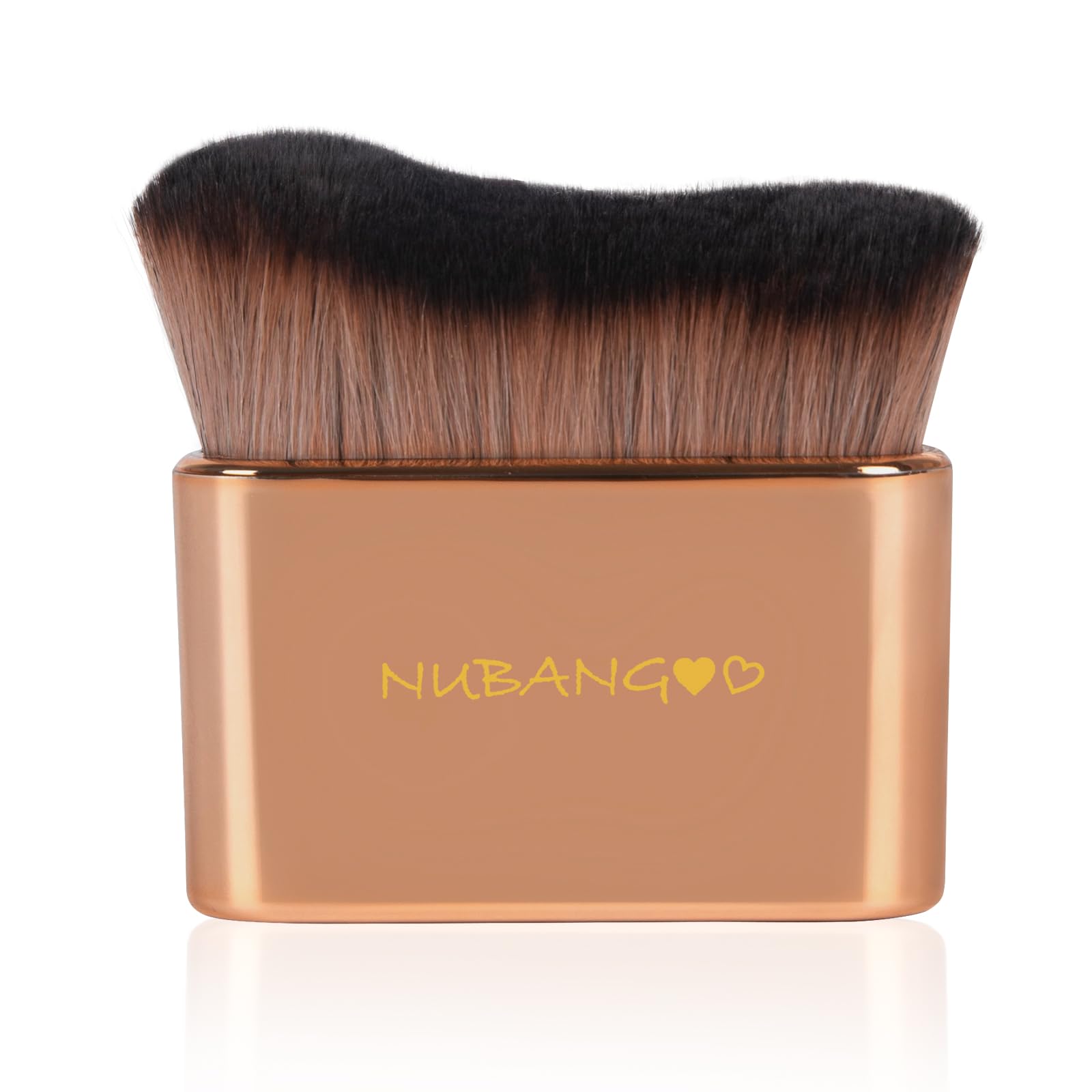 Nubangoo Professional Kabuki Foundation Brush in pink gold for flawless coverage.