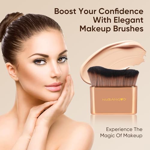 Nubangoo Self-Tanner Kabuki Brush applies self-tanner evenly and mess-free.
