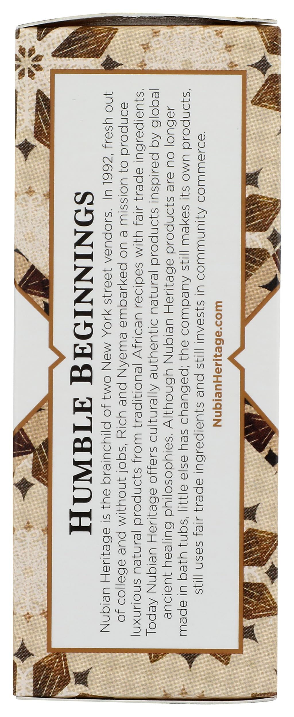 Nubian Heritage bar soap closeup shows creamy texture.