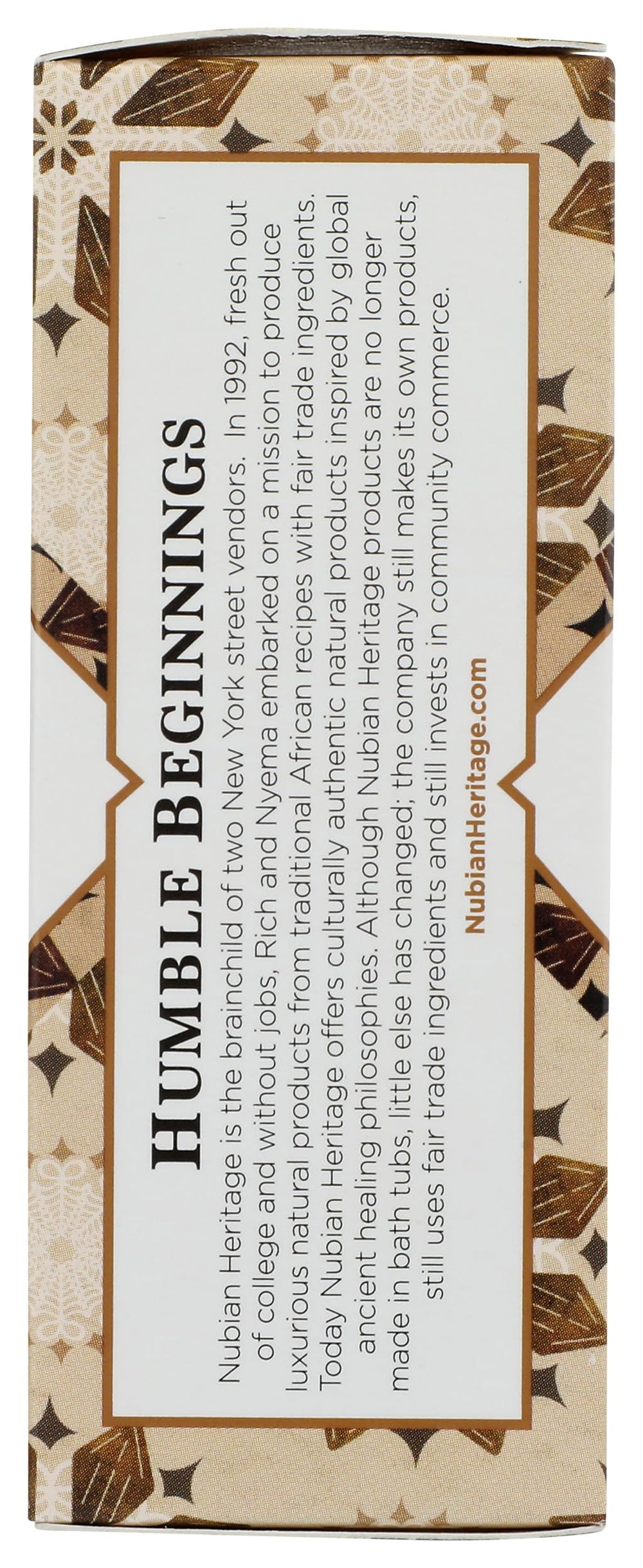Nubian Heritage bar soap closeup shows creamy texture.