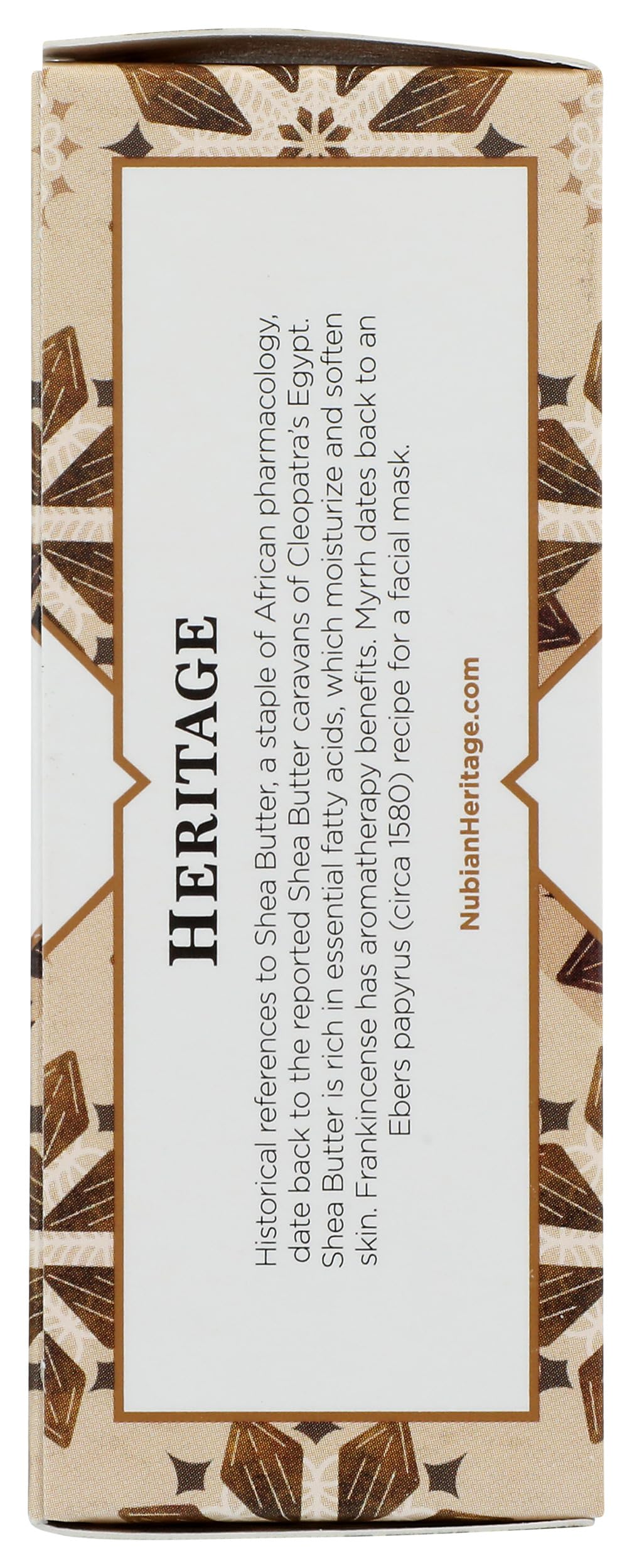 Nubian Heritage raw shea butter bar soap in a bathroom setting.