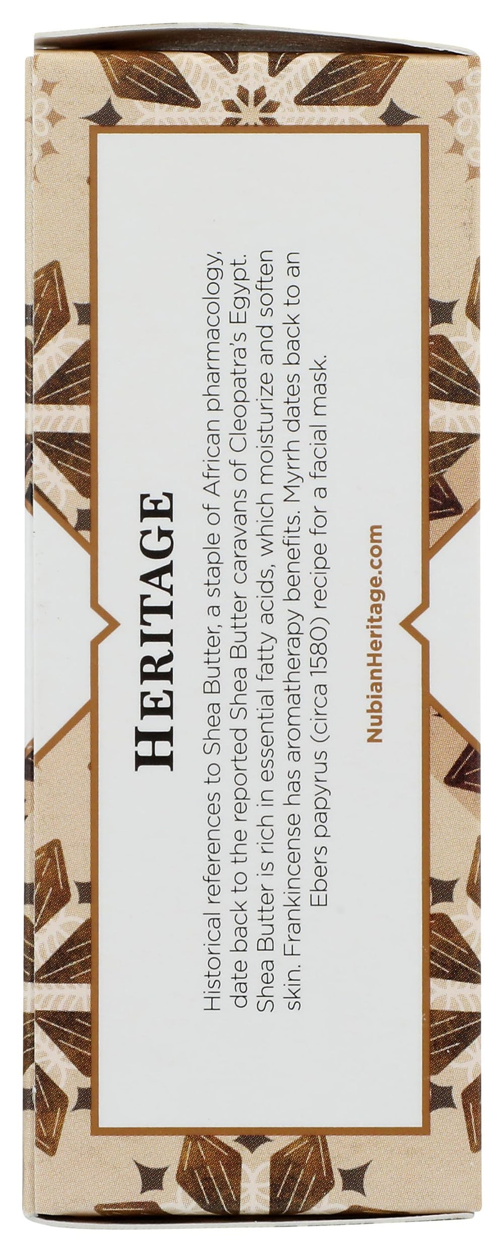 Nubian Heritage raw shea butter bar soap in a bathroom setting.