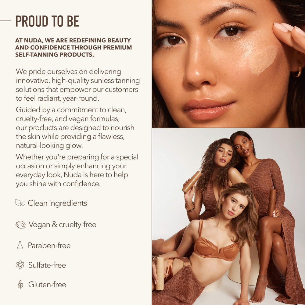 Nuda CloudMist packaging highlights vegan, clean formula.