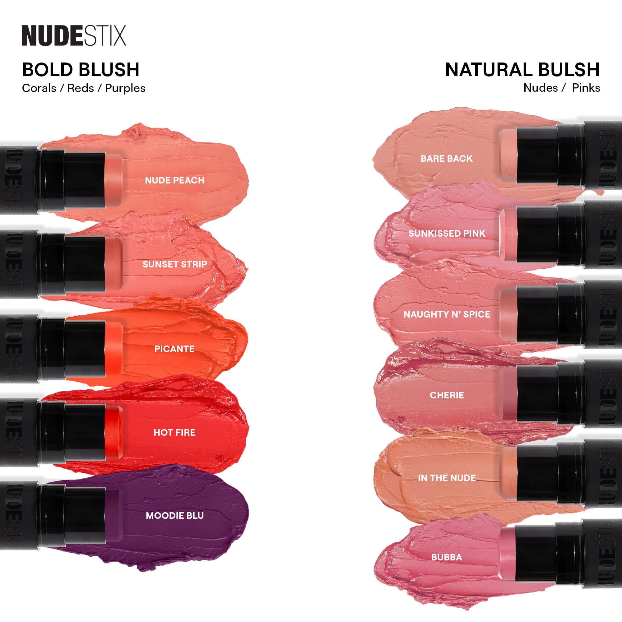 Nudestix Nudies Blush Stick fórmula vegana y limpia