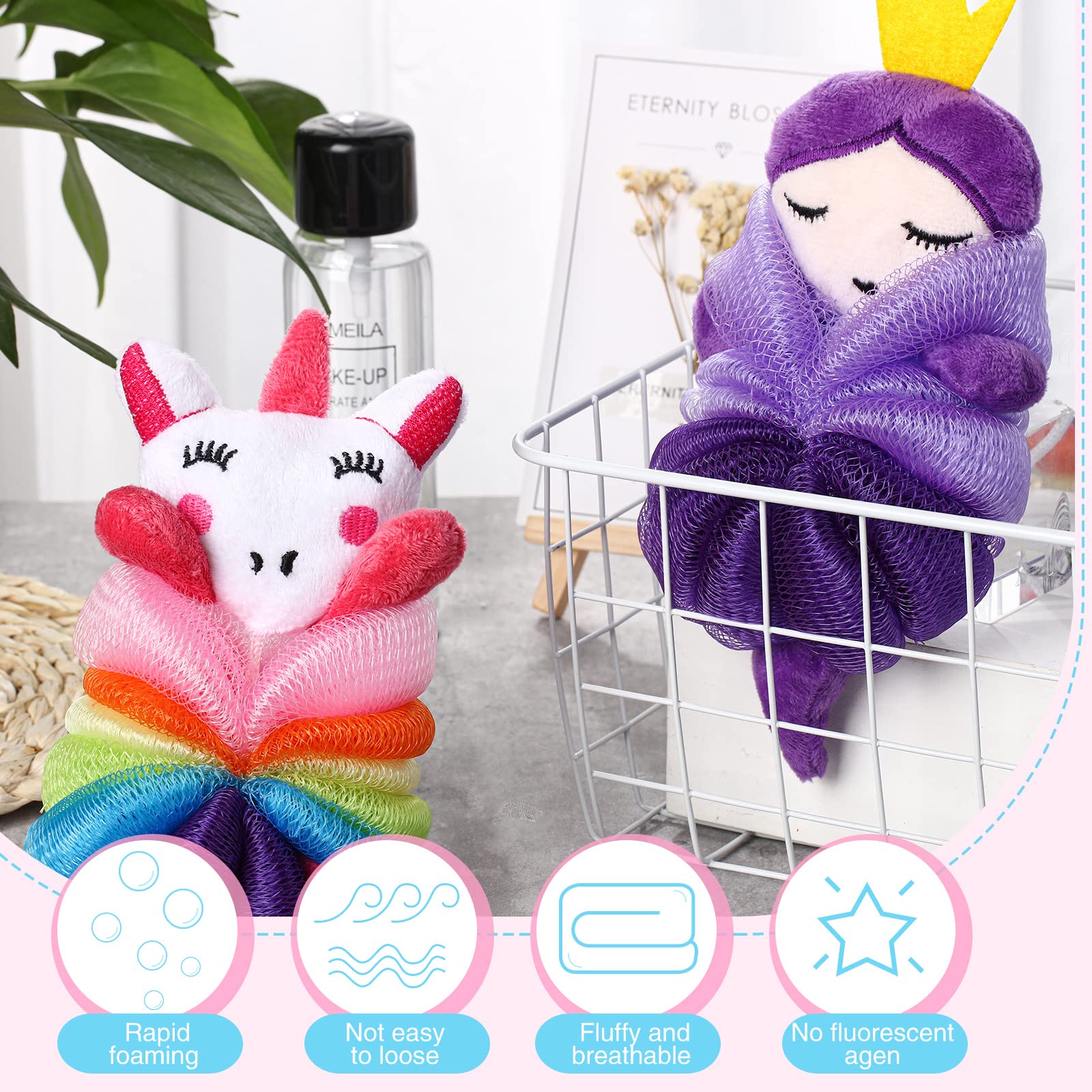 Conjunto de esponjas Nuenen para niños, listas para dos duchas divertidas