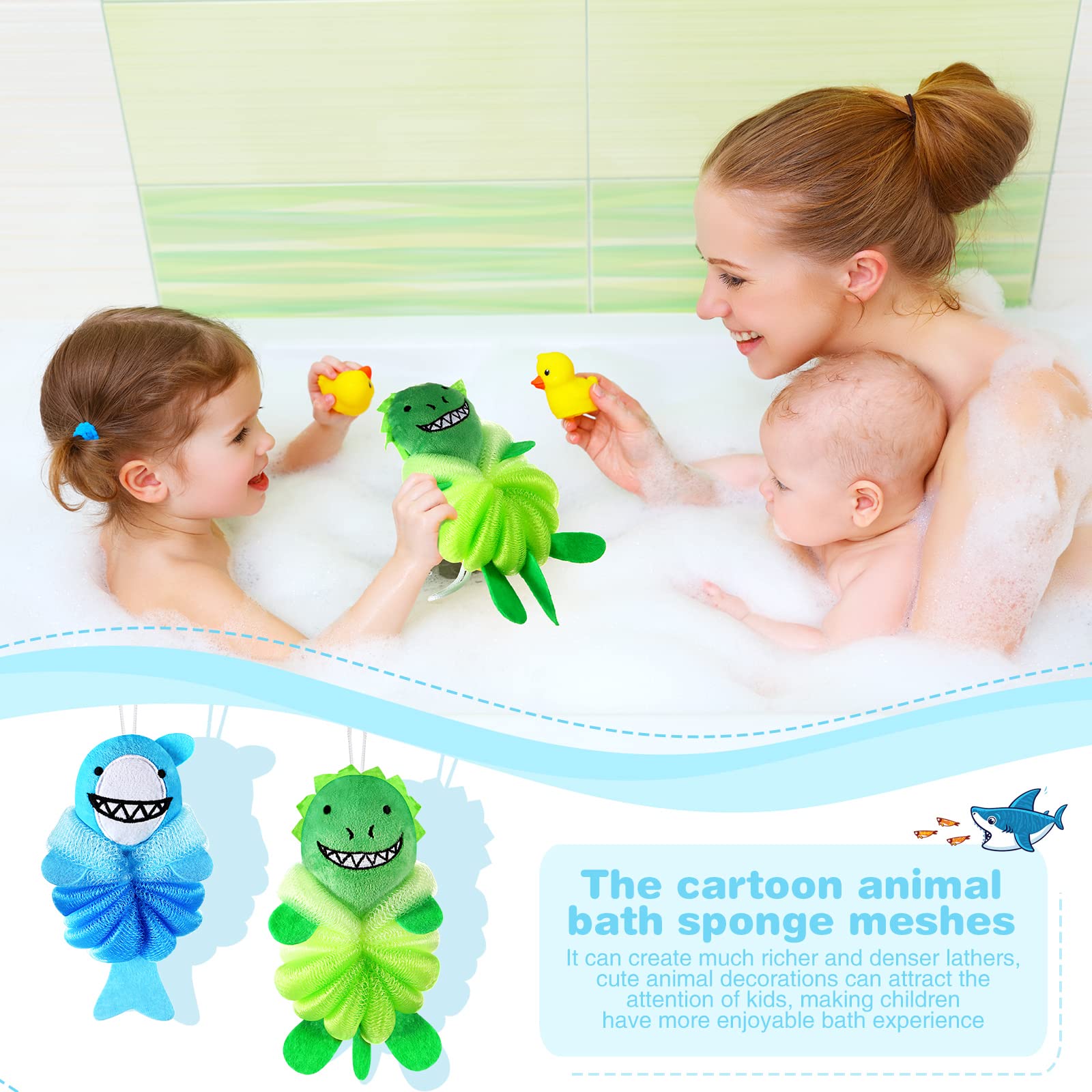 Nuenen esponja de tamaño amplio, limpieza suave para niños.