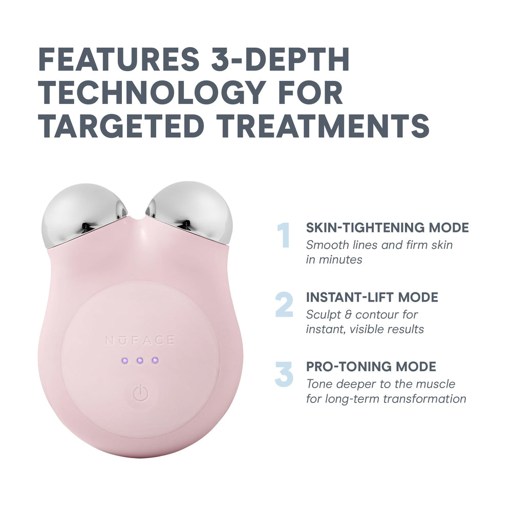NuFACE MINI+ activator gel applied to skin to prepare for microcurrent