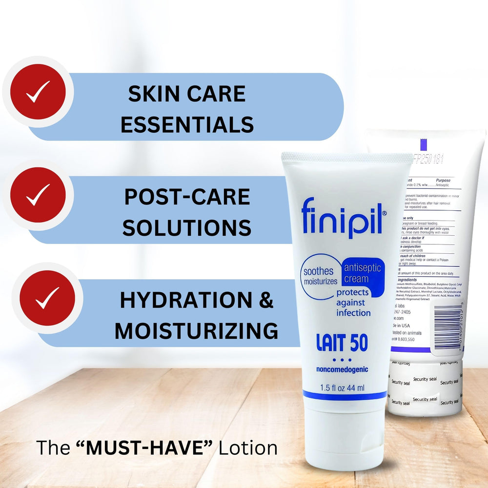 Nufree Finipil Lait 50 tube dispense showing easy application