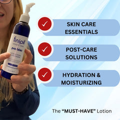 Nufree Finipil Pro aftercare routine on clean skin.