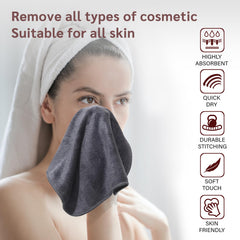 Toallita Nugilla de microfibra suave para remover maquillaje con agua.