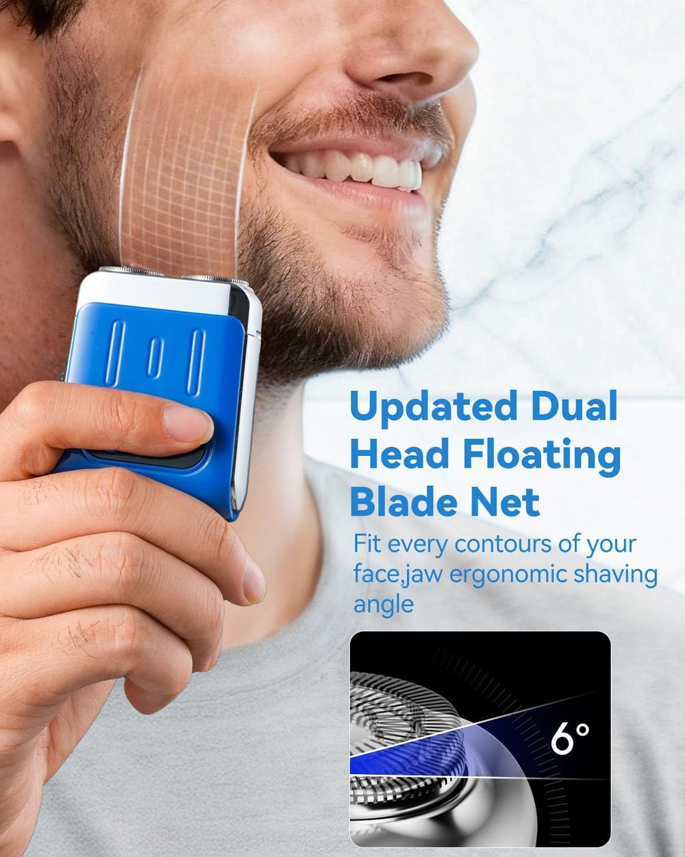 Nugxica dual-head shaver delivers precise, comfortable daily grooming.