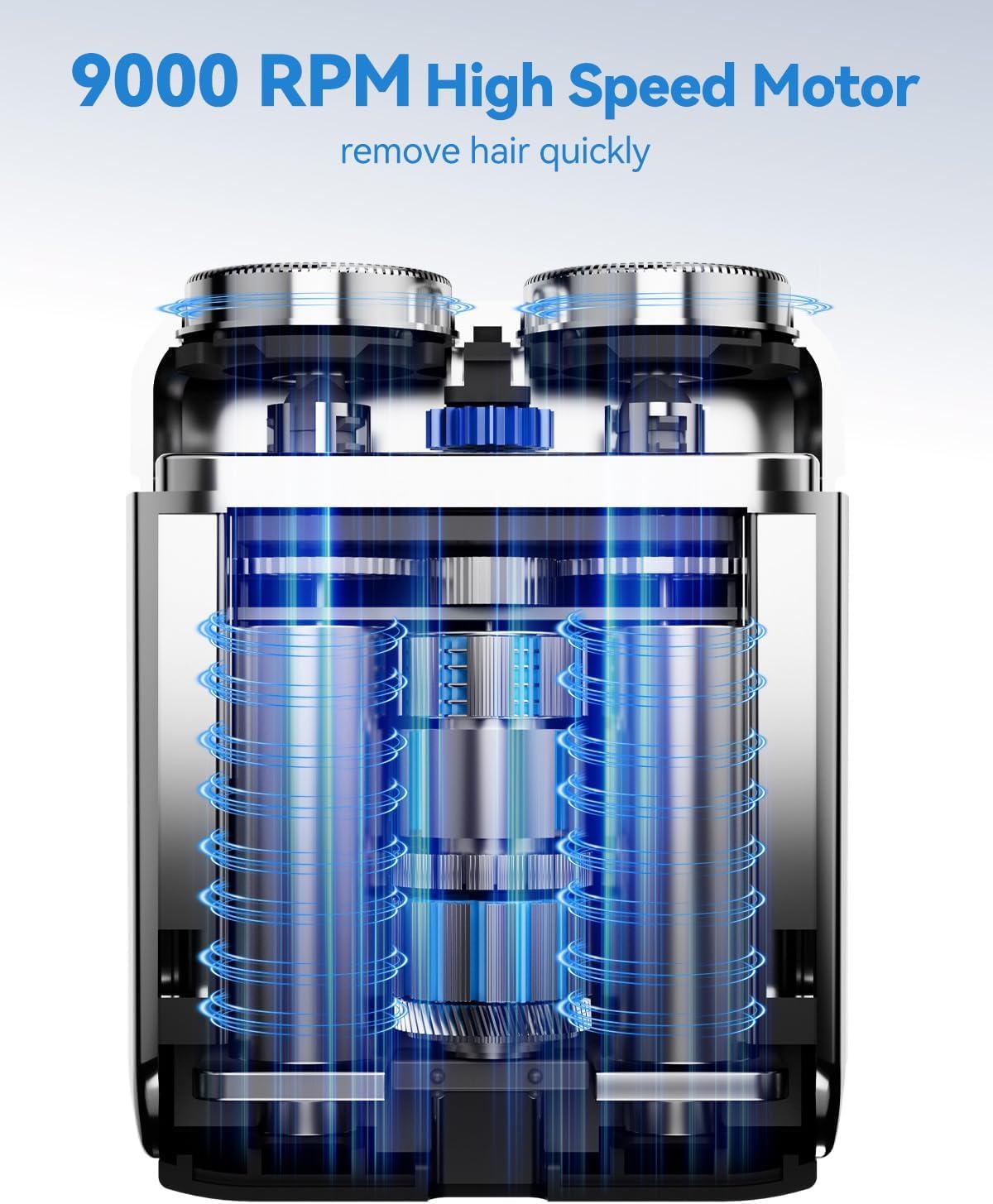 Nugxica IPX7 waterproof mini razor for wet or dry use.