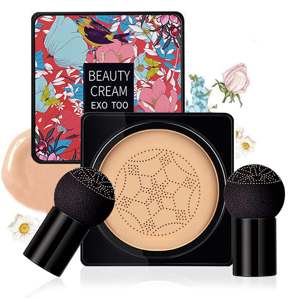 NUIBO mushroom-head sponge puff for effortless, precise foundation application.