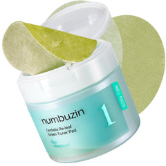 Numbuzin No.1 Toner Pads green-side ground cica for soothing calm skin