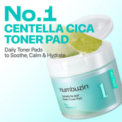 Numbuzin No.1 Toner Pads white-bamboo side for hydrating exfoliation