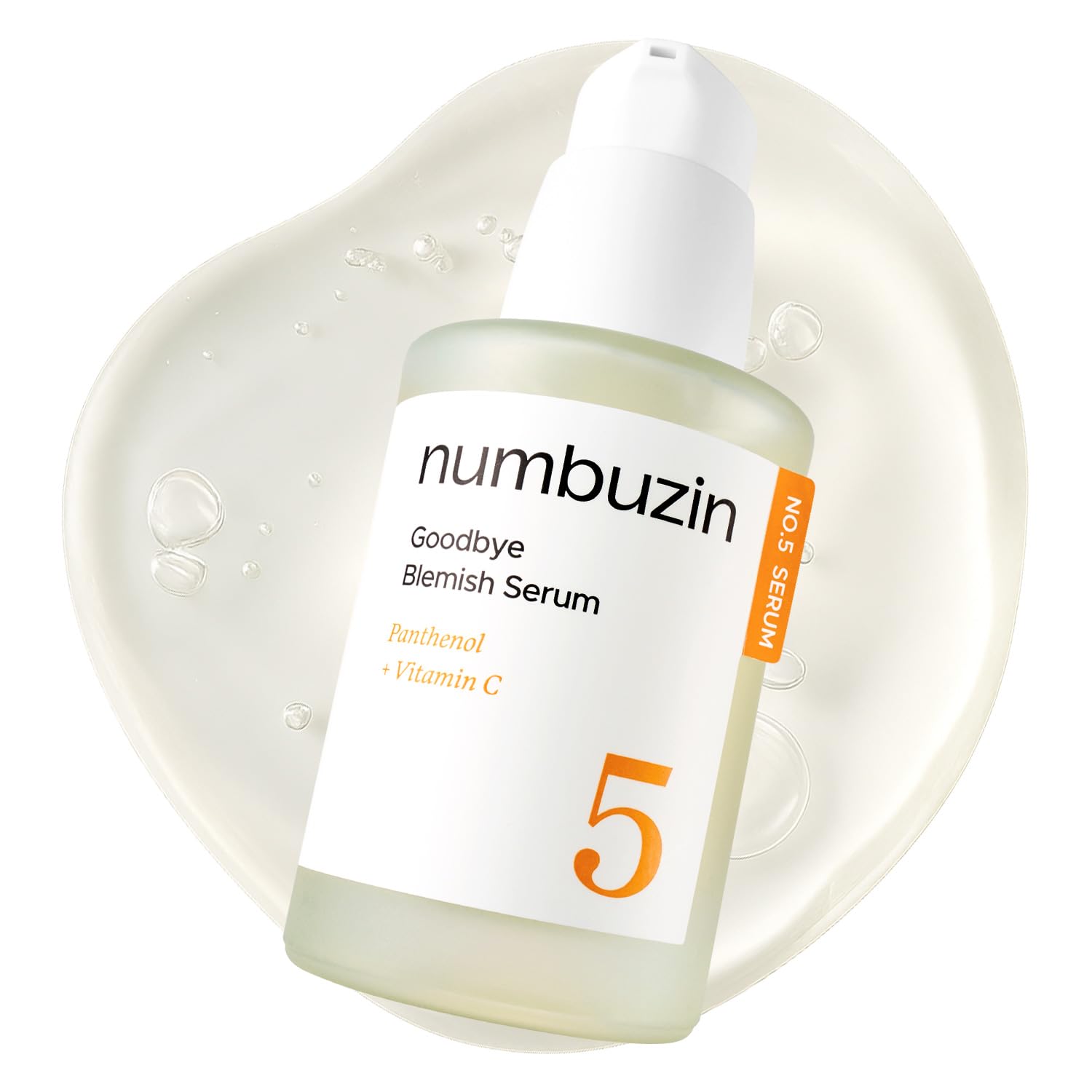 Numbuzin No.5 Serum: botella para aplicación suave y diaria.