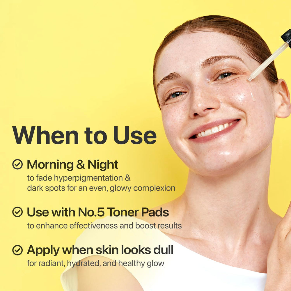 Numbuzin No.5 serum glow-shot hints healthier-looking skin and even tone